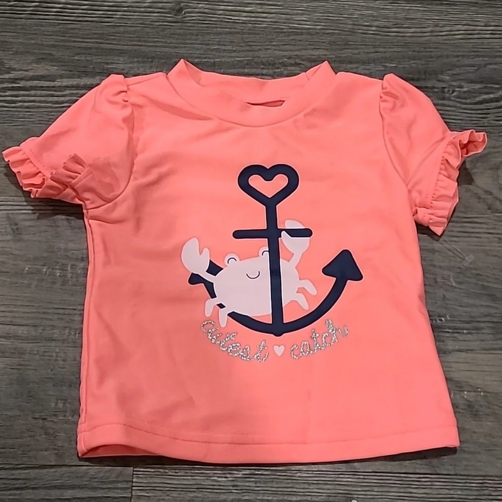 Carter CUTEST CATCH Crab & Anchor Tankini with Matching Bottoms Size 12 Months